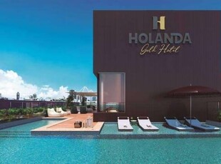 Holanda gold hotel, flat para venda com 28m², tambaú, joão pessoa - pb.