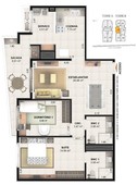 Apartamento de 2 dormitórios , 1 suíte disponível para venda de 88,16 m2 no bairro Centro na Palhoça / SC Oportunidade!!!!