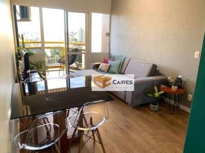 Apartamento com 1 dormitório para alugar, 50 m² por r$ 2.713,83/mês - centro - campinas/sp