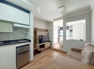 Flat disponível para locação no poeta drummond, contendo 26m², 1 dormitório e 1 vaga.