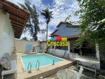 Casa com 6 dormitórios, 250 m² - venda por r$ 1.600.000,00 ou aluguel por r$ 12.315,00/mês - jardim excelsior - cabo frio/rj