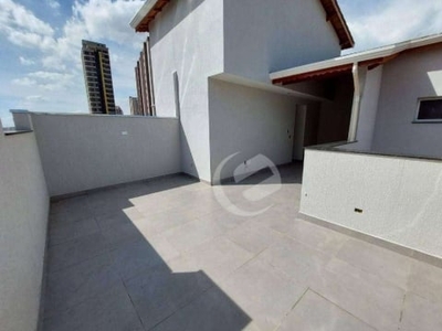 Cobertura com 2 dormitórios à venda, 100 m² por r$ 480.000,00 - vila valparaíso - santo andré/sp