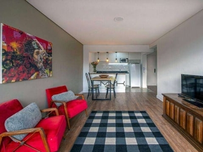 Flat com 2 dormitórios à venda, 69 m² - gonzaga - santos/sp