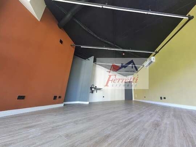Sala comercial com 51 m² para locação pronta para trabalhar em Valongo-Santos-SP