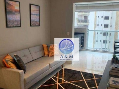 Apartamento com 1 dormitório, 52 m² - venda por r$ 800.000,00 ou aluguel por r$ 5.665,00/mês - jardim anália franco - são paulo/sp