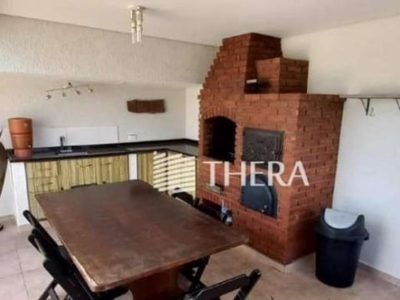 Cobertura com churrasqueira, 2 dormitórios para alugar, 100 m² por r$ 2.502/mês - vila pires - santo andré/sp