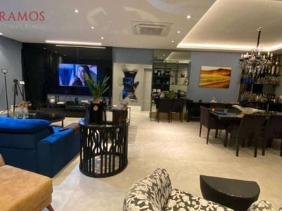 Cobertura com 4 dormitórios à venda, 410 m² por r$ 3.950.000,00 - boqueirão - santos/sp