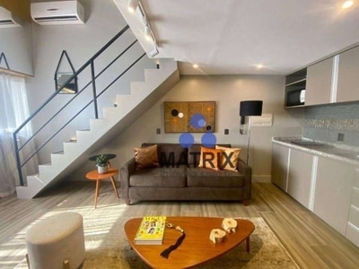 Loft com 1 dormitório para alugar, 57 m² por R$ 3.523,50/mês - Alto da Glória - Curitiba/PR