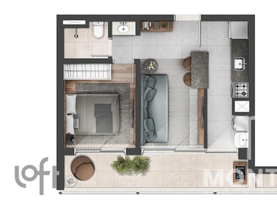 Apartamento à venda em Vila Mariana com 56 m², 1 quarto, 1 vaga