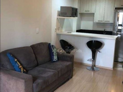 Flat com 1 dormitório para alugar, 40 m² por R$ 1.800/mês - Moema - São Paulo/SP