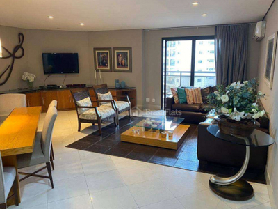 Flat com 3 dormitórios para alugar, 126 m² por R$ 14.000,00/mês - Indianópolis - São Paulo/SP
