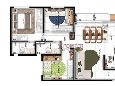Apartamento com 3 quartos à venda, 100.0m²