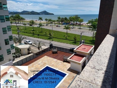 APARTAMENTO NA PRAIA COM 3 QUARTOS FRENTE MAR EM CARAGUATATUBA