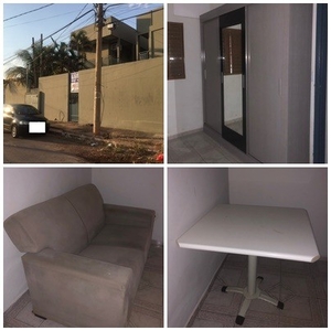 KITnet 2 peças C/ guarda Roupa sofa e mesa 30m² prox Av CPA shop pantanal