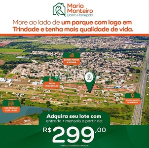 Terreno em Residencial Maria Monteiro, Trindade/GO de 10m² à venda por R$ 74.500,00